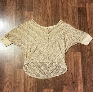 Tan Lace Top